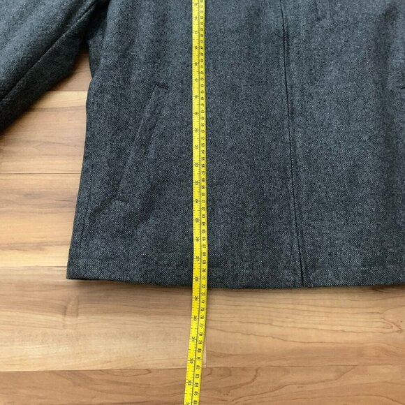Banana Republic Men’s Jacket Wool Blend Black Gray Zip Pockets Lined Size Large - Picture 3 of 11
